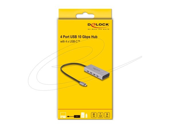 Hub USB Type-C 10 Gbit/s à 4 ports