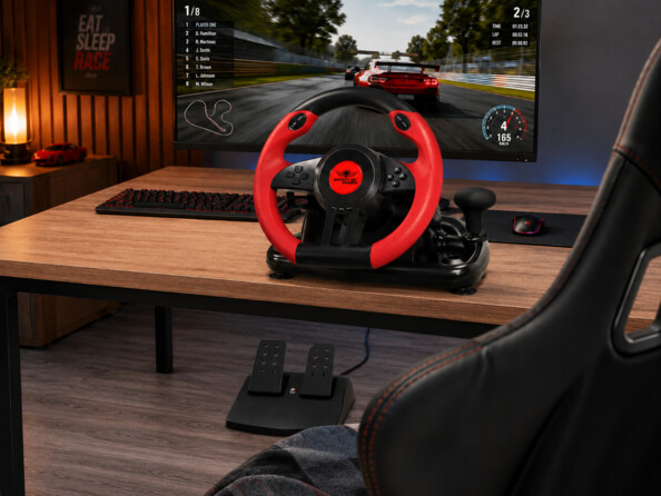 Kit Volant + Pédalier pour PC Race Wheel Pro 1