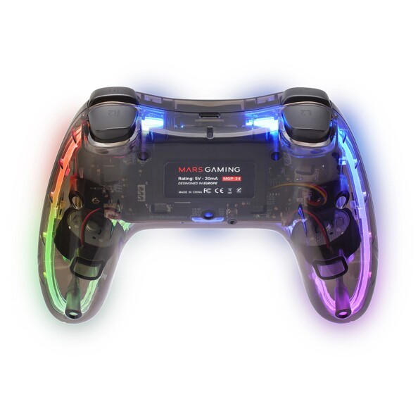 Manette de jeu sans fil MGP-24 avec éclairage RGB et vibration haptique
