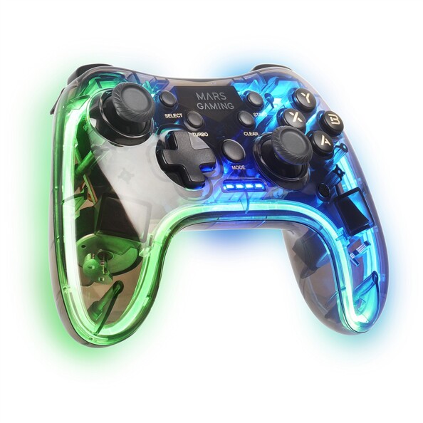 Manette de jeu sans fil MGP-24 avec éclairage RGB et vibration haptique