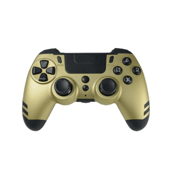 Manette de jeu vidéo sans fil Metaltech pour PC et PS4 - Or