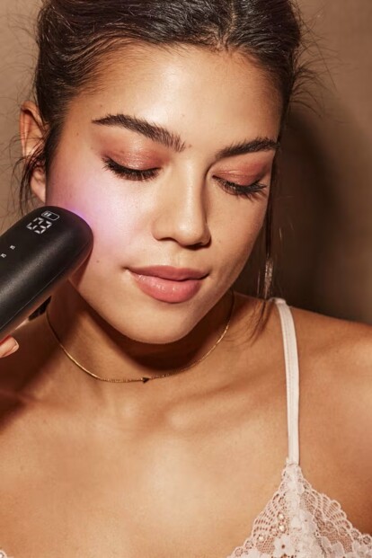 Masque LED dual pour visage et cou sans fil