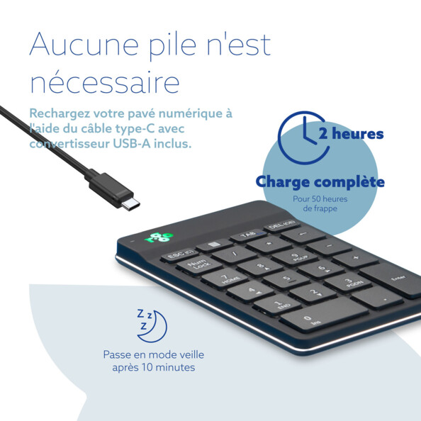 Pavé numérique ergonomique sans fil Numpad Break bluetooth