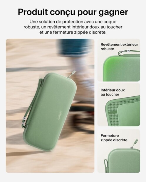 Pochette de transport Gaming pour Nintendo Switch 2 Vert pistache