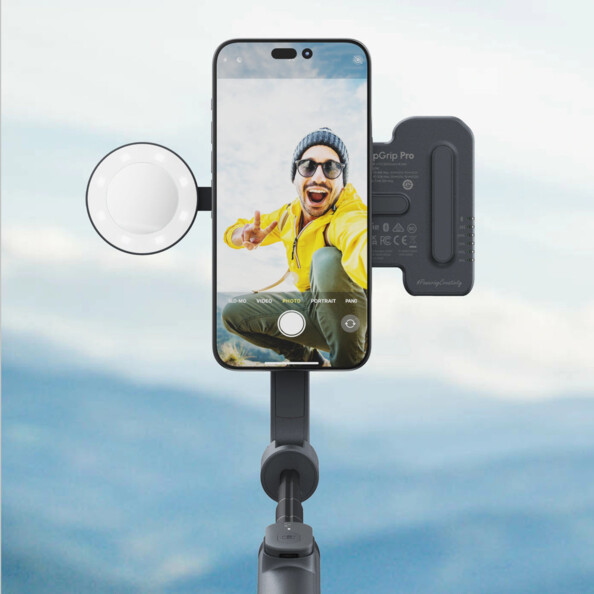 Poignée photo avec perche à selfie et lampe de poche SnapTravel Kit Pro