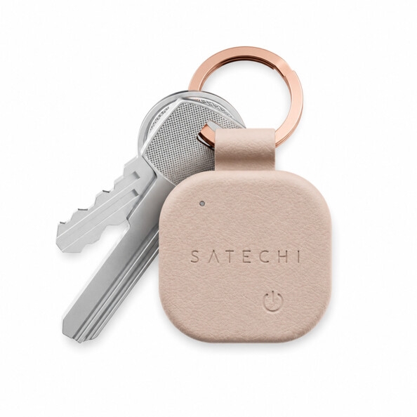 Porte-clés connecté Satechi FindAll en cuir vegan Desert Rose