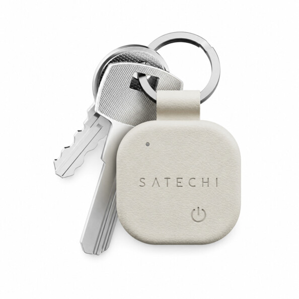 Porte-clés connecté Satechi FindAll en cuir vegan Sand