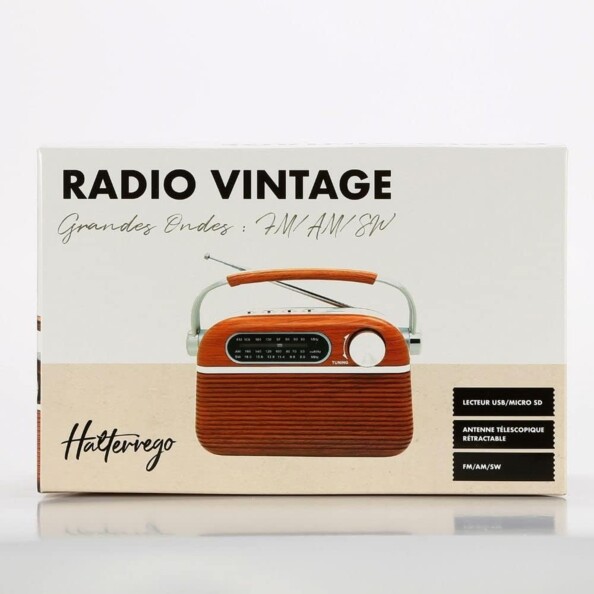 Radio vintage aspect bois AM/FM/SW