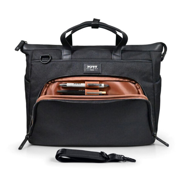 Sac à main pour PC portable 16" MUSE SIGNATURE ECO avec pochette - Noir/Brun