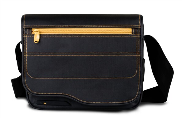 Sac bandoulière pour appareil photo réflex Le reporter Photo - Noir/Safran
