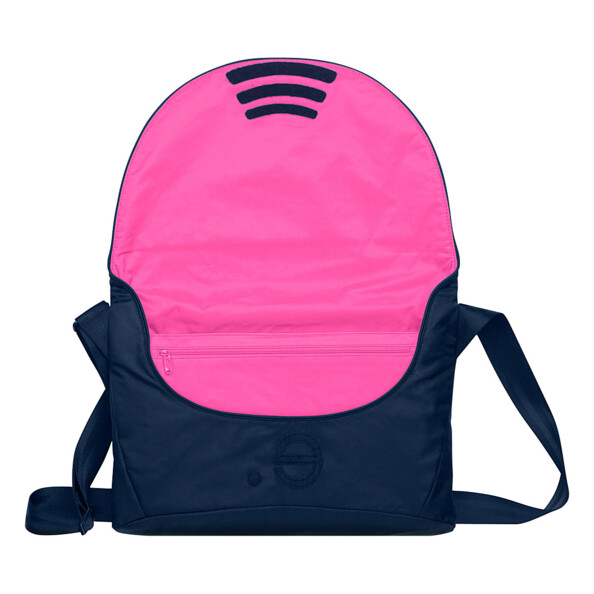 Sac bandoulière pour PC portable 13,3" LA garde robe - Rose/Bleu marine
