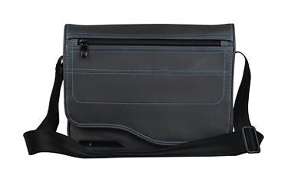 Sac bandoulière pour tablette Le reporter Metro Grey Lagoon gris/bleu de la marque be.ez