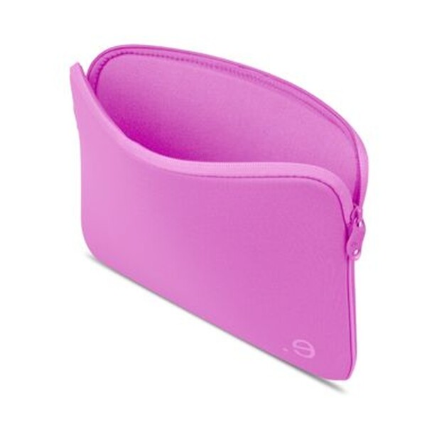 Housse en jersey et mousse à mémoire de forme rose pour ordinateur portable Windows et Mac avec lèvres intérieures et rembourrage coloris rose