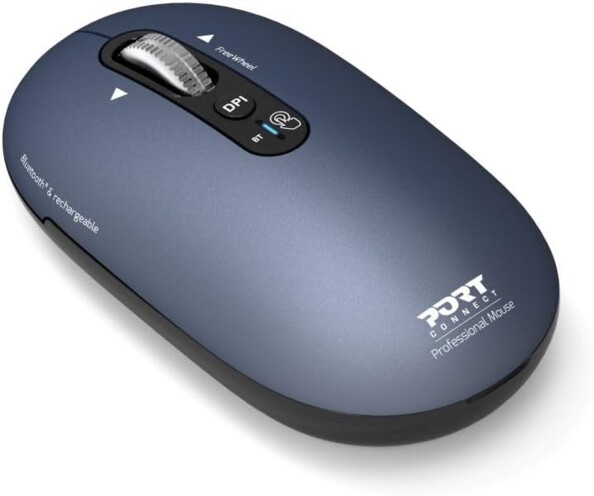 Souris sans fil rechargeable bluetooth Pure Mac 3200 dpi - Bleu foncé