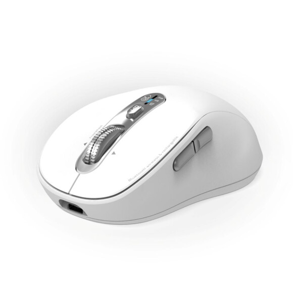 Souris sans fil Bluetooth rechargeable 3200 dpi PORT Connect – blanche