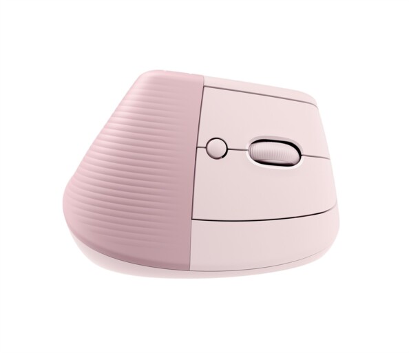 Souris sans fil ergonomique verticale pour droitier Lift 4000 dpi - Rose
