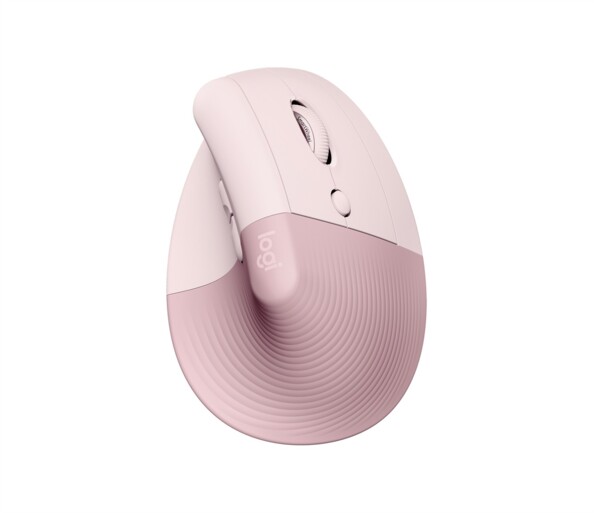 Souris sans fil ergonomique verticale pour droitier Lift 4000 dpi - Rose