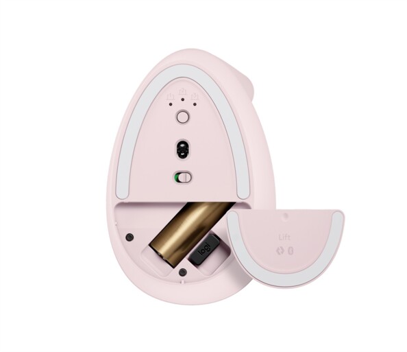 Souris sans fil ergonomique verticale pour droitier Lift 4000 dpi - Rose