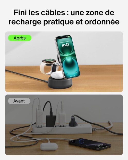 Station de charge 25 W UltraCharge Pro pour iPhone et accessoires