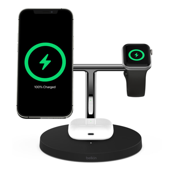 Station de recharge sans fil 3-en-1 MagSafe 15 W BoostCharge