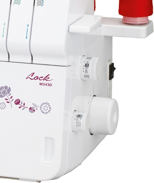Surjeteuse 3/4 fils avec éclairage LED boutonnière automatique
