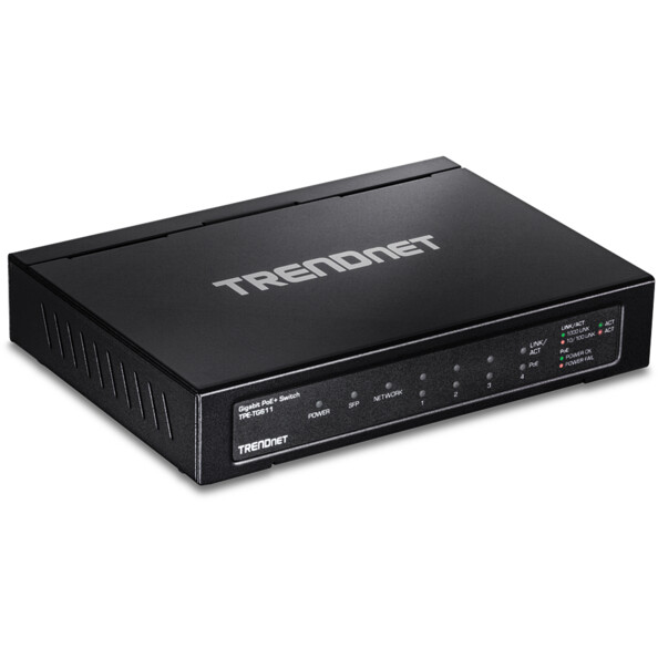 Switch PoE+ Gigabit 6 ports 65 W avec logement SFP