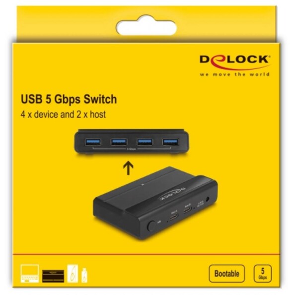 Switch USB 4 ports 5 Gb/s