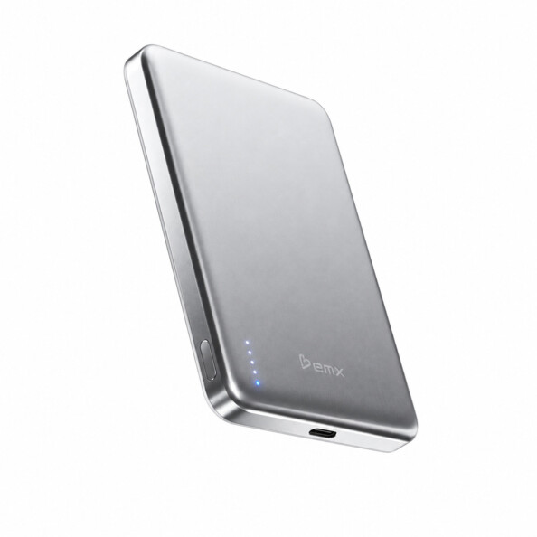 Batterie externe magnétique SolidSafe Air Titanium 10 000 mAh Qi2.2 25 W argent