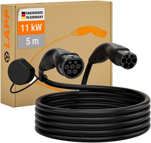 Câble de recharge Type 2 11 kW 20 A 5 m