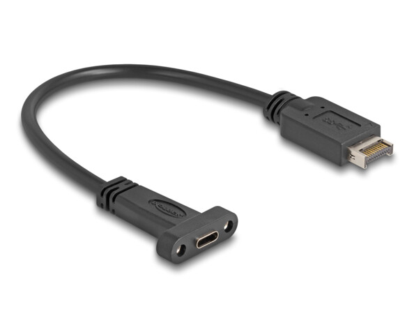 Câble USB 10 Gbps Type-E vers USB-C femelle 25 cm
