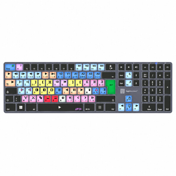 Clavier rétroéclairé TITAN Avid Media Composer AZERTY pour Windows