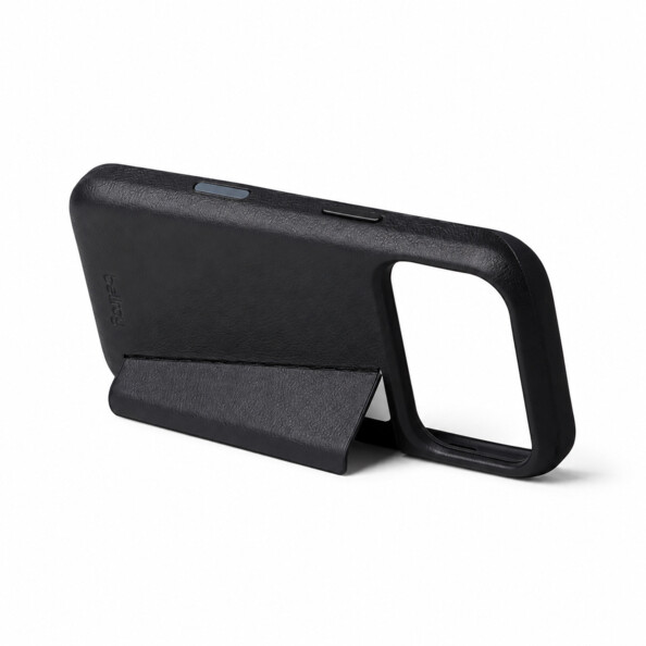 Coque en cuir avec porte-cartes pour iPhone 18 Pro - Noire