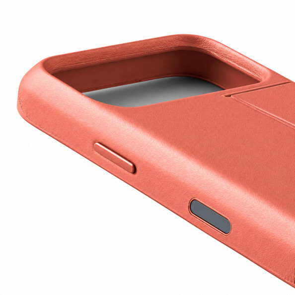 Coque en cuir avec porte-cartes pour iPhone 18 Pro - Marron