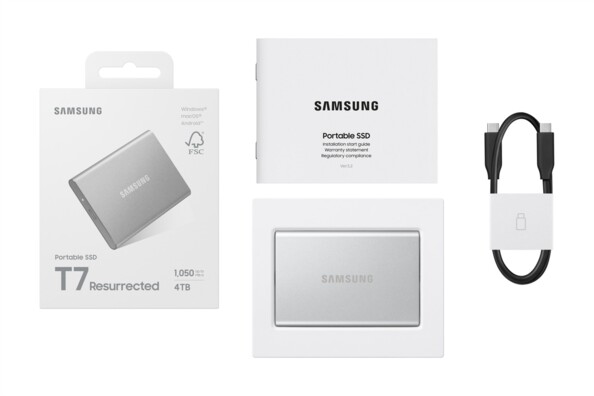 Disque dur SSD externe Samsung T7 Resurrected USB-C - 4 To