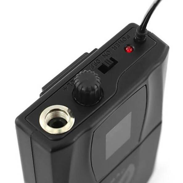 Émetteur ceinture UHF avec micro serre-tête UHF Bodypack