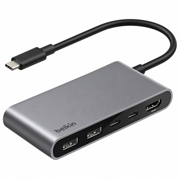 Hub USB-C 5 ports avec HDMI 4K 60 Hz et Power Delivery 100 W