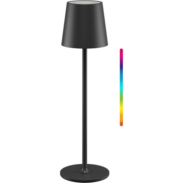 Lampe de table sur pied LED sans fil RVBB - Noir / 38 cm