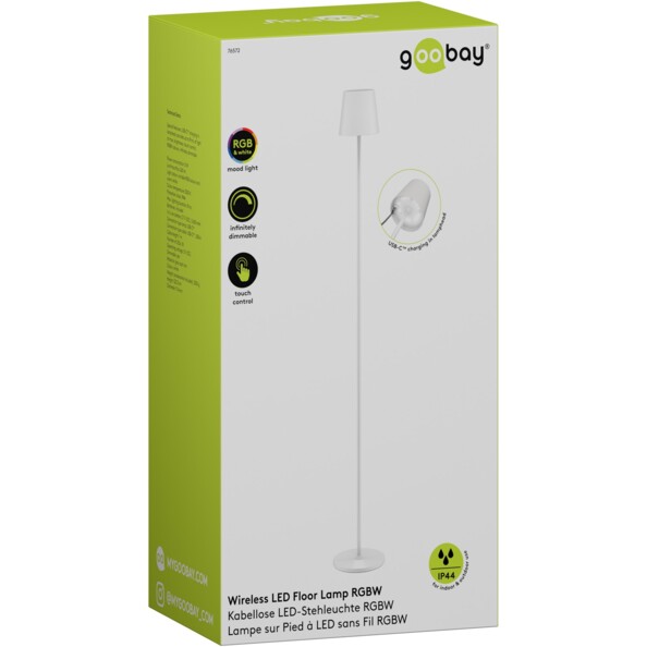 Lampe sur pied LED sans fil RVBB - Blanc / 122 cm
