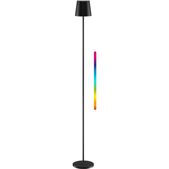 Lampe sur pied LED sans fil RVBB - Noir / 122 cm