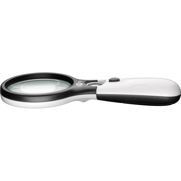 Loupe de lecture à LED avec grossissements 1,75x et 12,25x