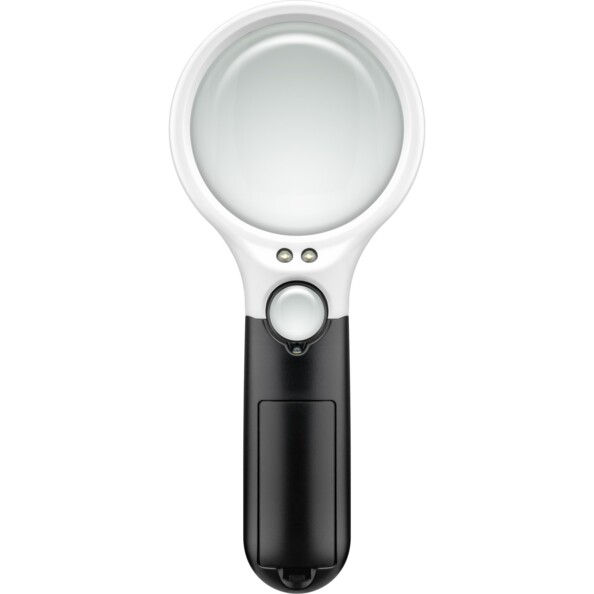 Loupe de lecture à LED avec grossissements 1,75x et 12,25x