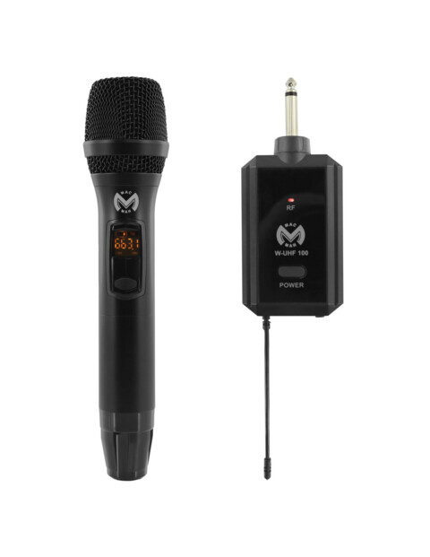 Micro sans fil UHF W-UHF 100 M avec récepteur rechargeable
