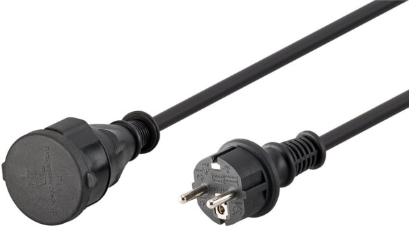 Rallonge électrique extérieure Goobay 25 m noire IP44