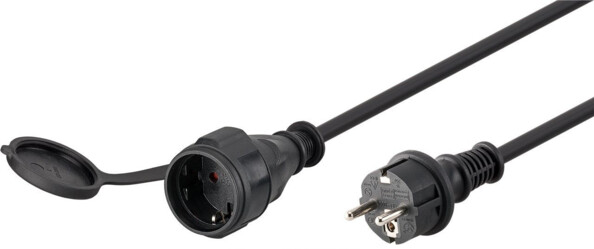 Rallonge électrique extérieure Goobay 25 m noire IP44