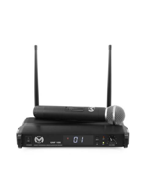 Système de microphone sans fil UHF 100 M avec micro main