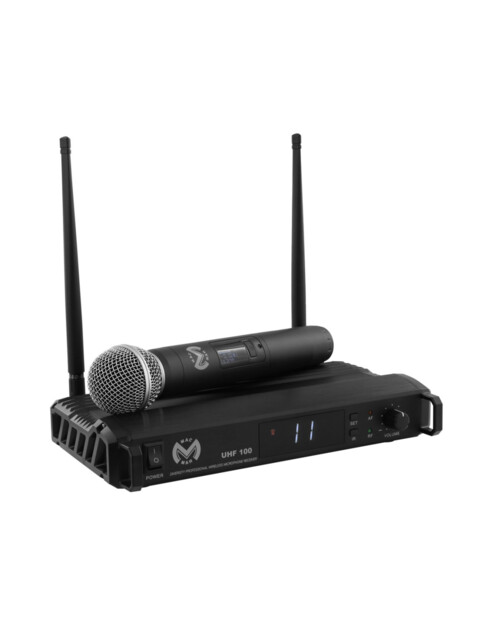 Système de microphone sans fil UHF 100 M avec micro main