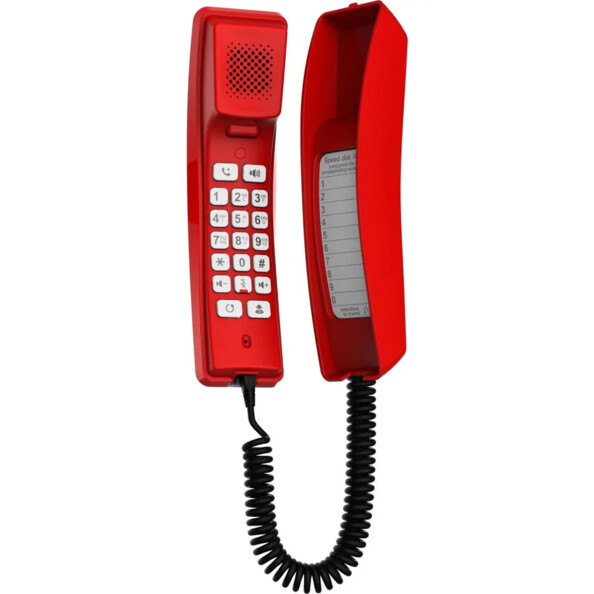 Téléphone d'urgence SIP mural Fanvil H2U rouge