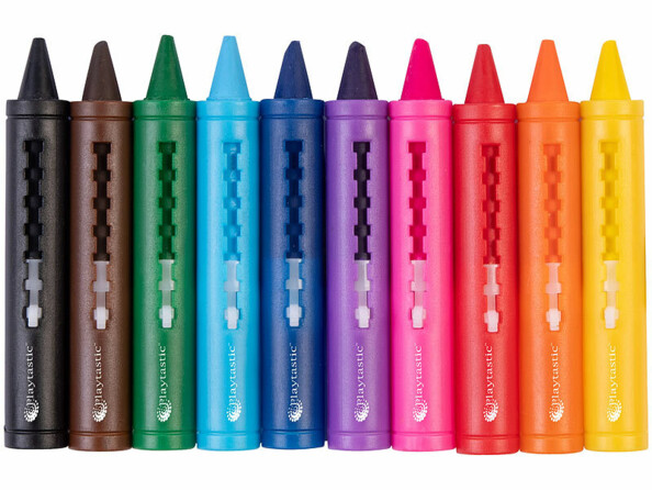 10 crayons de bain pour enfants, non toxiques et lavables de face