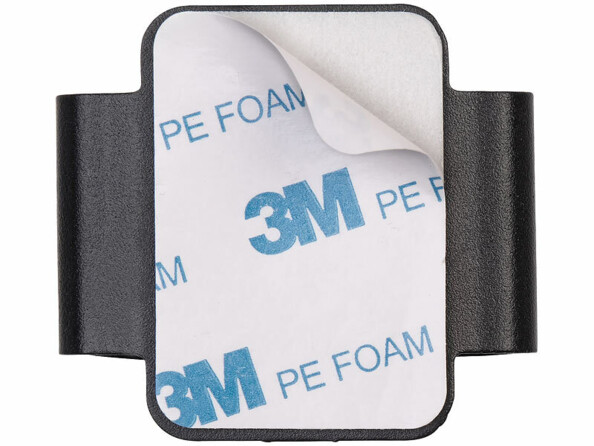 support mural pour balais vu arrière avec patch adhésif