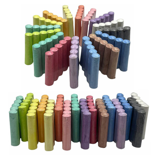 160 craies pour trottoir et extérieur rangés en étoiles et de face